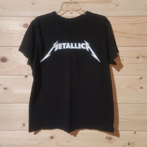 Men's Metallica Black Short Sleeve Tee Size L 23X26
